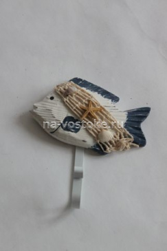 картинка Крючок рыбка  морская 16*14,5 см, дерево+металл от магазина Восточные сувениры