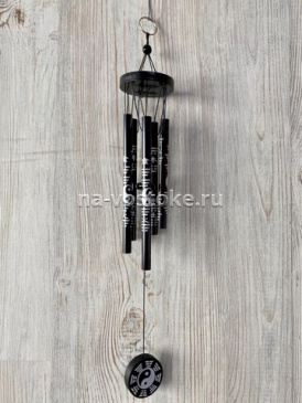 картинка Музыка Ветра 5 труб, 16 см длинна трубы, черная от магазина Восточные сувениры