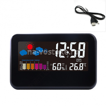 картинка Настольные электронные часы 15*7*3,5 см , на батарейках и 220 V от магазина Восточные сувениры