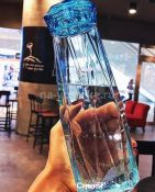 Бутылка из стекла для жидкости 500 мл, синяя